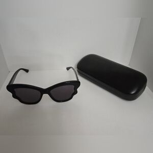 McQ Alexander McQueen Black Butterfly Sunglasses with Case